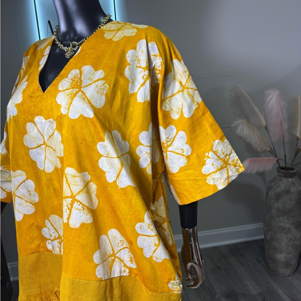 Fade Sail to Sable Yellow Floral Midi Dress